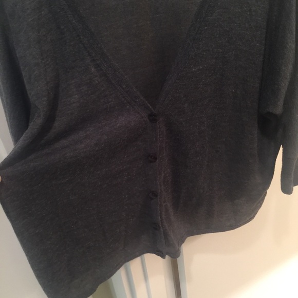 Dolman Sleeve grey cardigan slouchy small - Picture 7 of 8